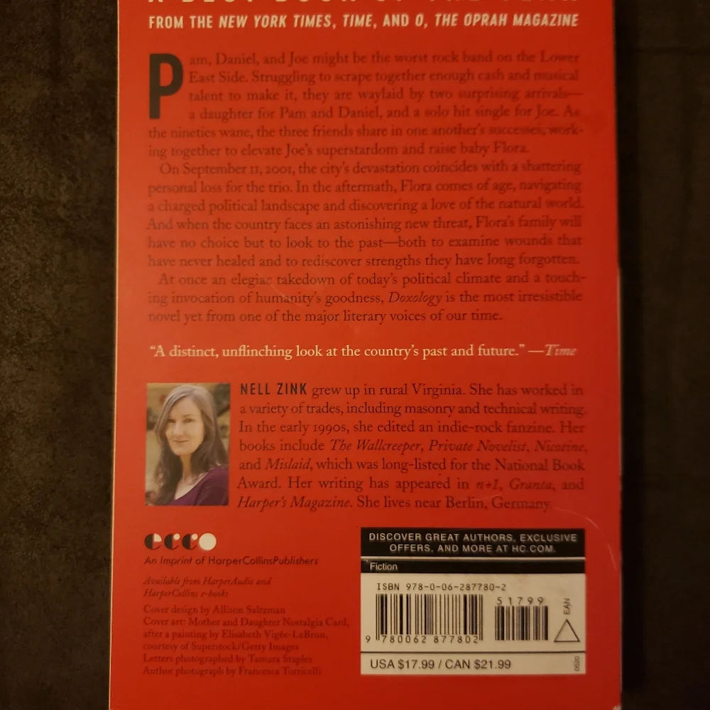 Doxology‎ by Nell Zink  Paperback book